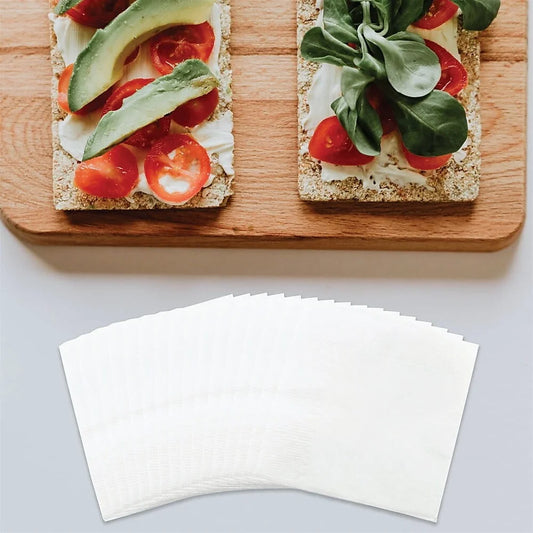 Disposable 2-Ply Medium Lunch Napkins Silver 6.5in x 6.5in 200 Pack