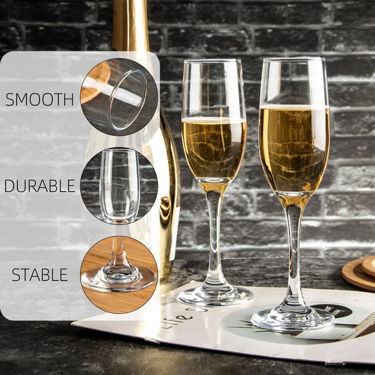 6oz 16-Pack Thickened Champagne Glasses
