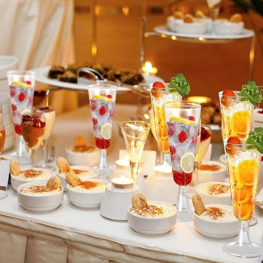 Clear Plastic Champagne Flutes 5.5 Oz