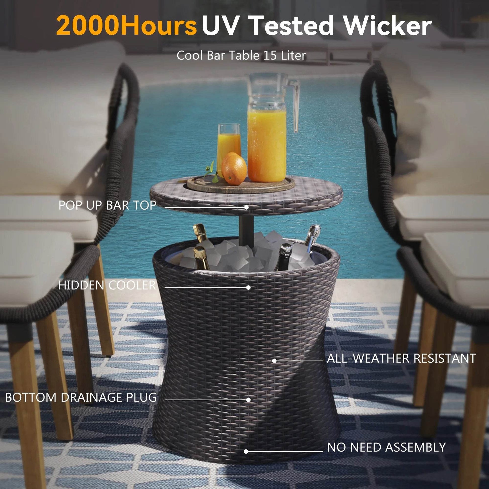 5 Pieces Outdoor Patio Furniture Set - Loft&Timber