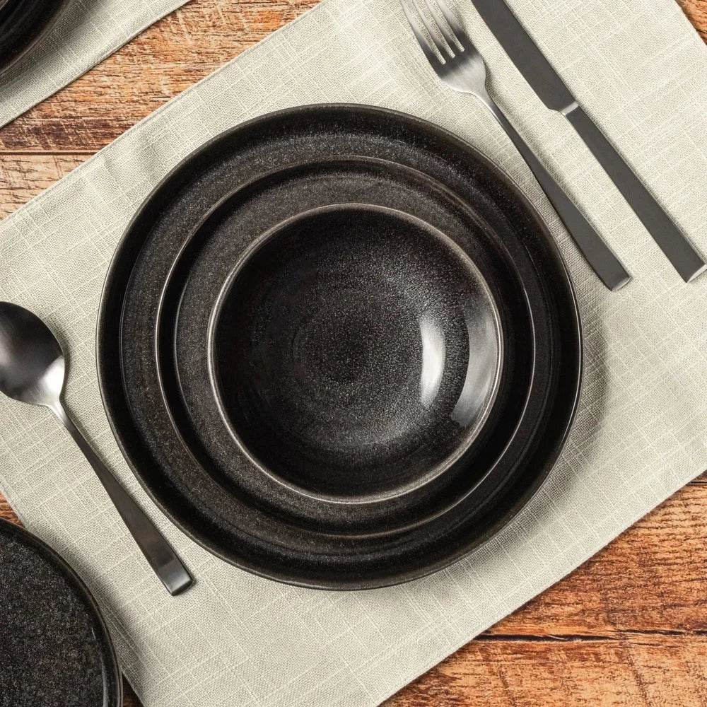 Ceramic Salad Plate Round Rustic Dinnerware - Loft&Timber