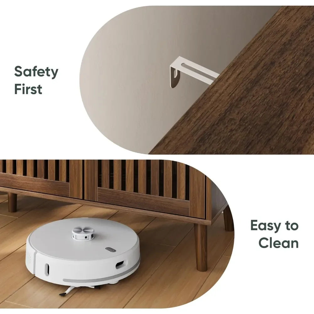 63" Long Sideboard Buffet with 4 Louvered Doors - Loft&Timber