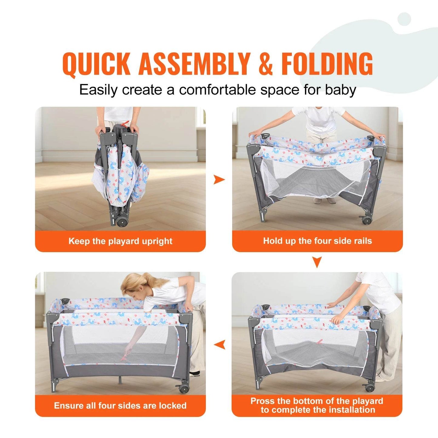 SucceBuy Baby Bassinet 77 pounds Load Capacity - Loft&Timber