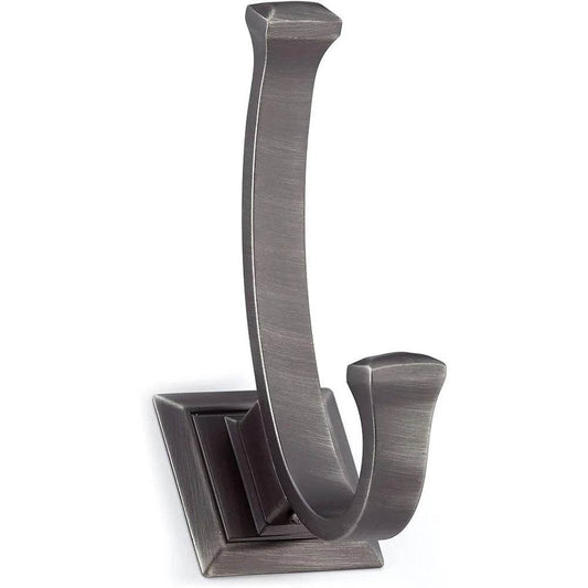 Transitional Metal Hook Antique Nickel Wall Mount Hardware 10kg Load Capacity Easy Installation Includes Mounting Accessories - Loft&Timber