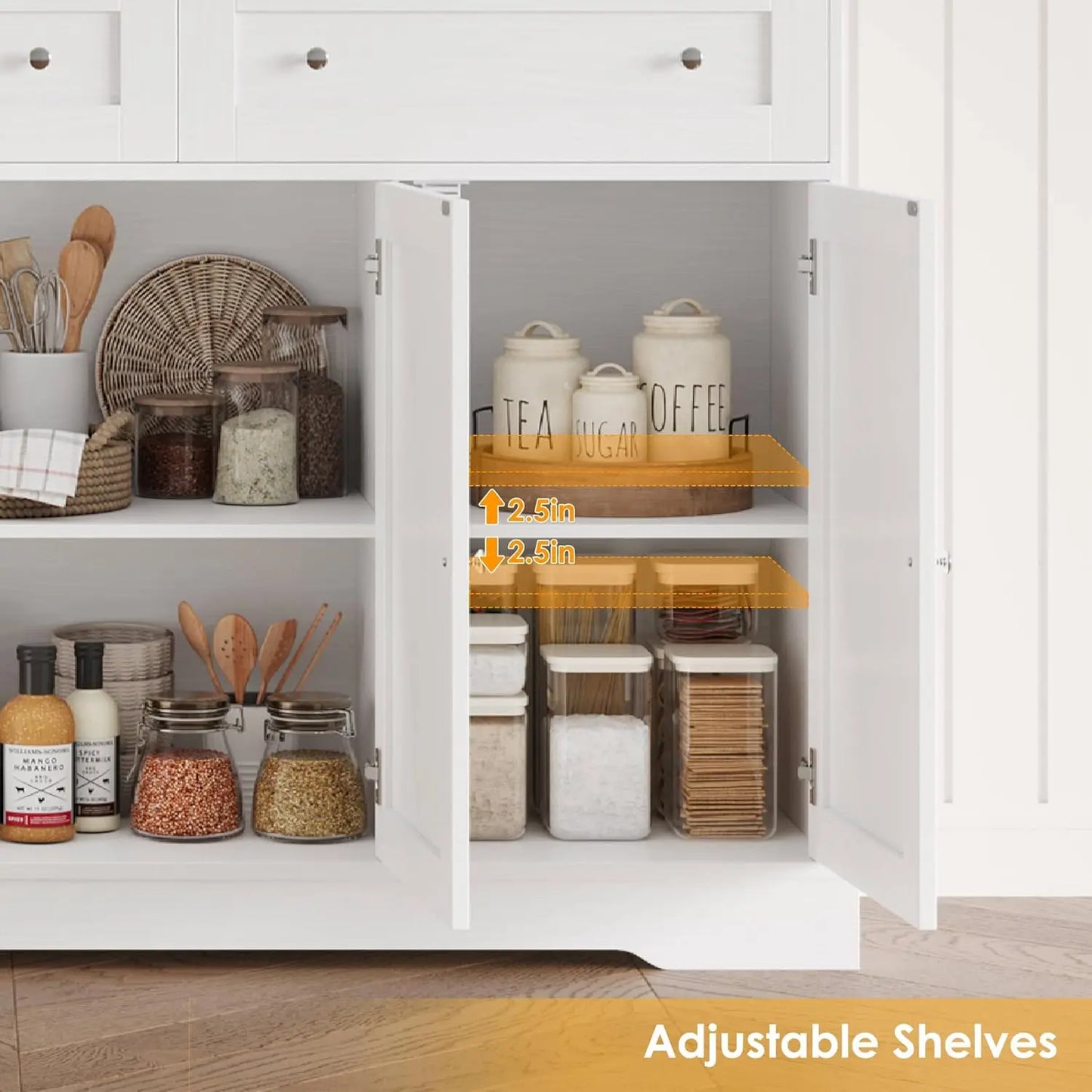 71.9" Tall Storage Pantry - Loft&Timber