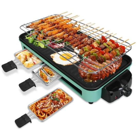 1500W Electric Indoor Grill 2 in 1 Electric Gill with Grill