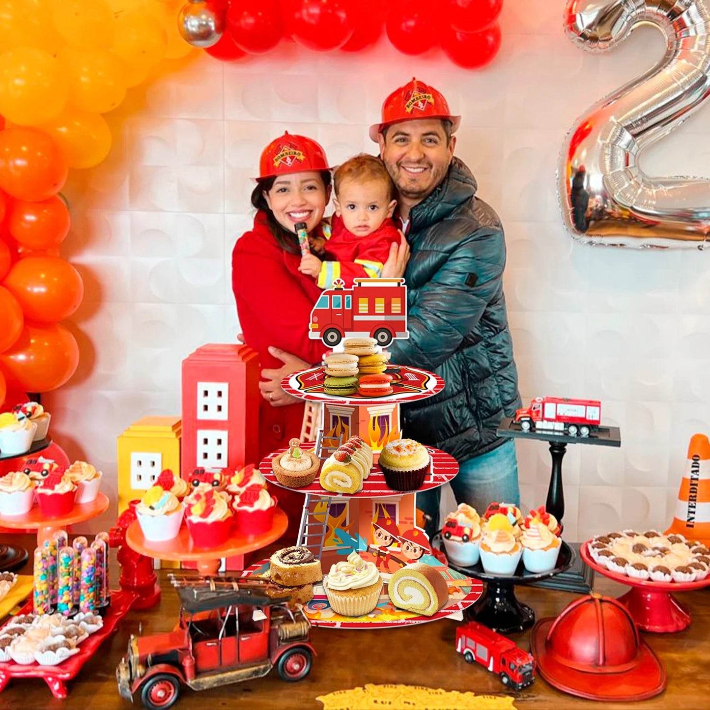 Firefighter Party Decoration Cupcake Stand - Loft&Timber