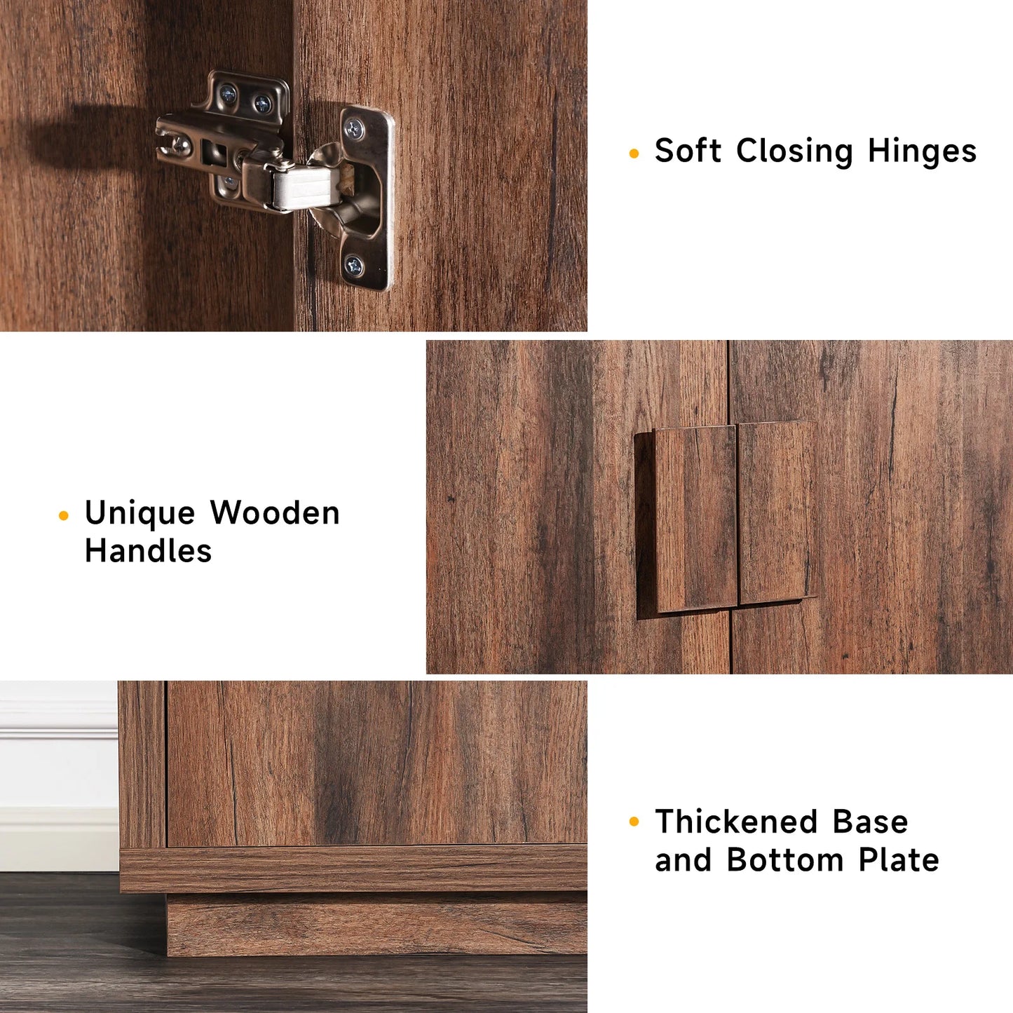 32" Sideboard Buffet Cabinet with Adjustable Shelfs - Loft&Timber