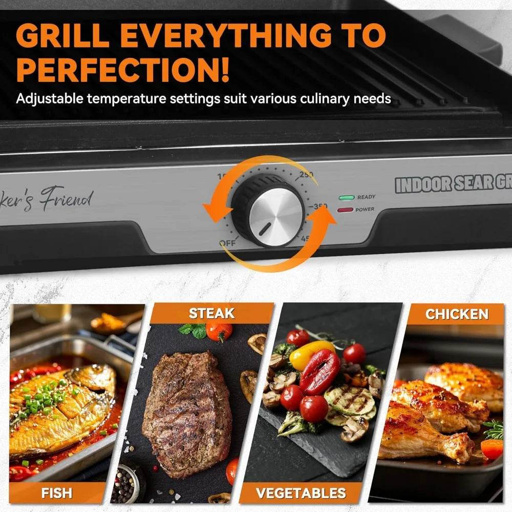 Baker's Friend Smokeless Indoor Grill with Removable Plates - Loft&Timber
