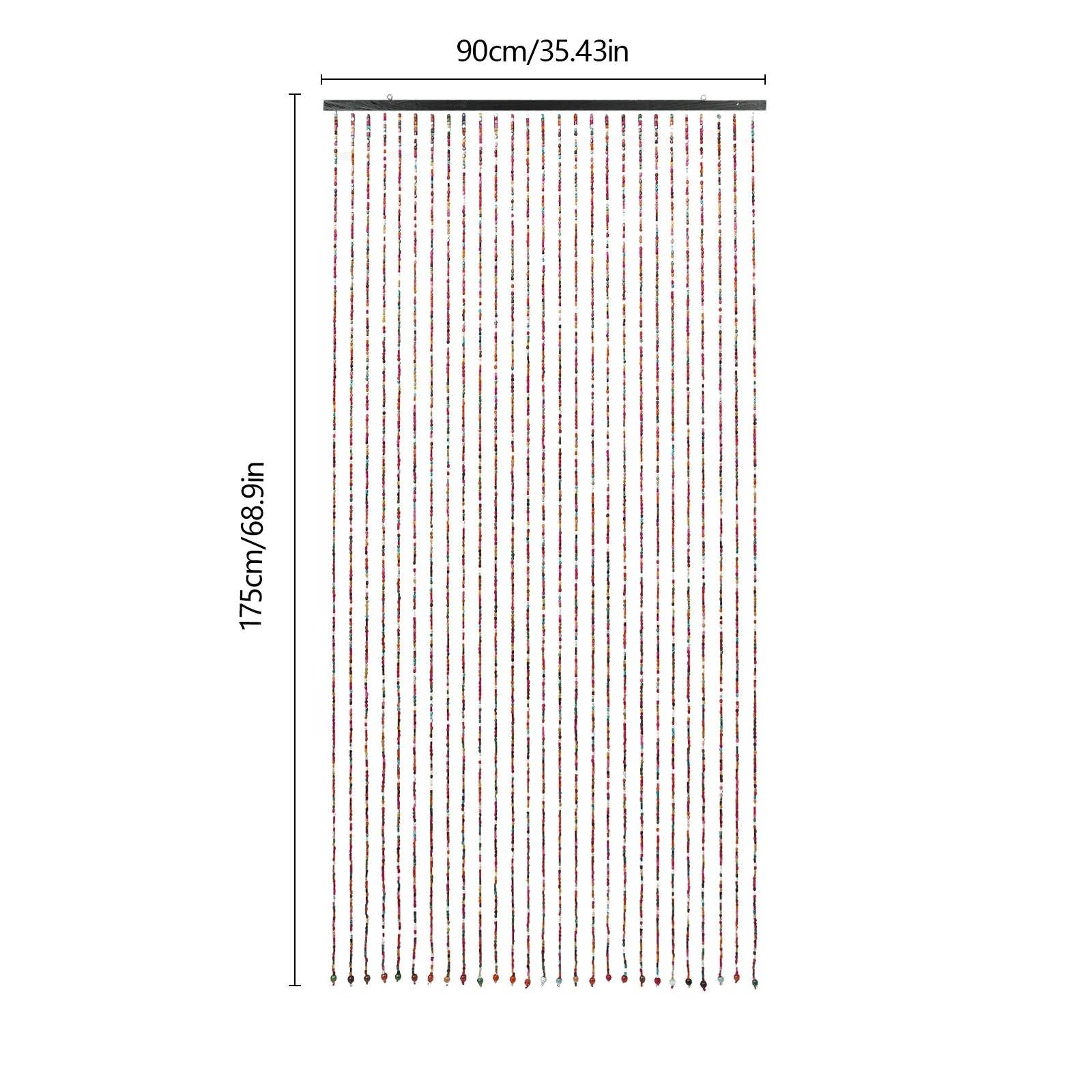 27 PCs Door Beaded Curtain, Bamboo Wooden Beaded - Loft&Timber