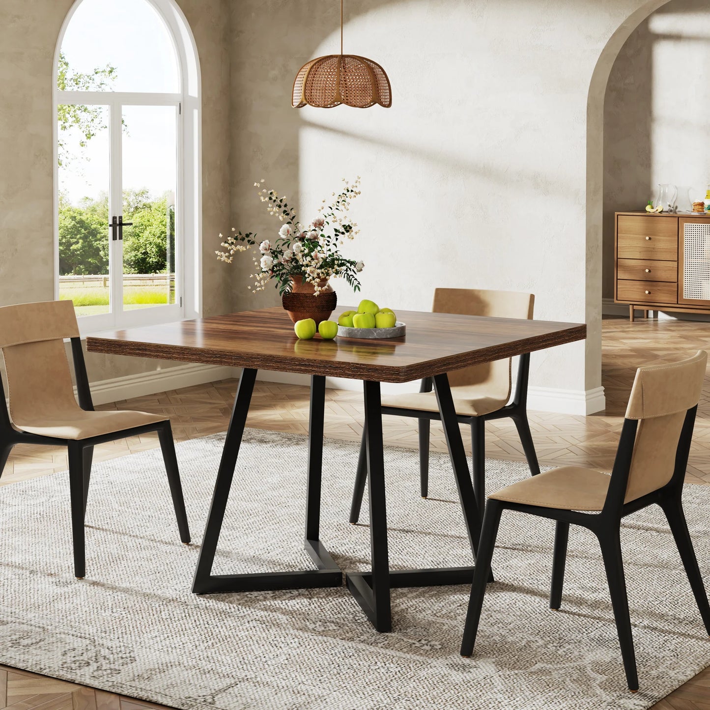 Tribesigns Square Dining Table for 4, 31.5" - Loft&Timber