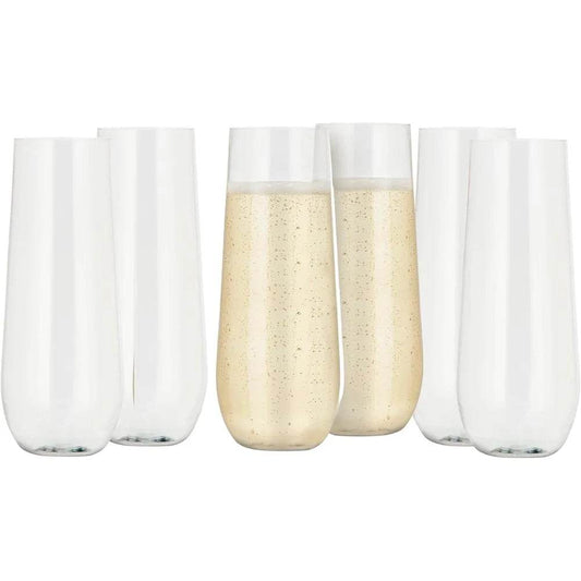 Unbreakable Shatterproof Champagne Flutes Set of 6 - Loft&Timber