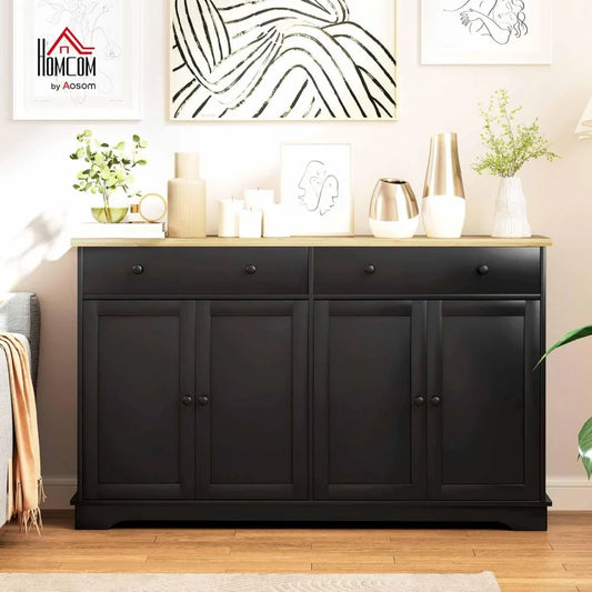 55" Modern Sideboard Buffet with 2 Doors, 2 Drawers, & 2 Shelves - Loft&Timber