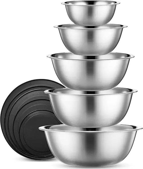 Stainless Steel Mixing Bowl Set, 10 Piece - Loft&Timber