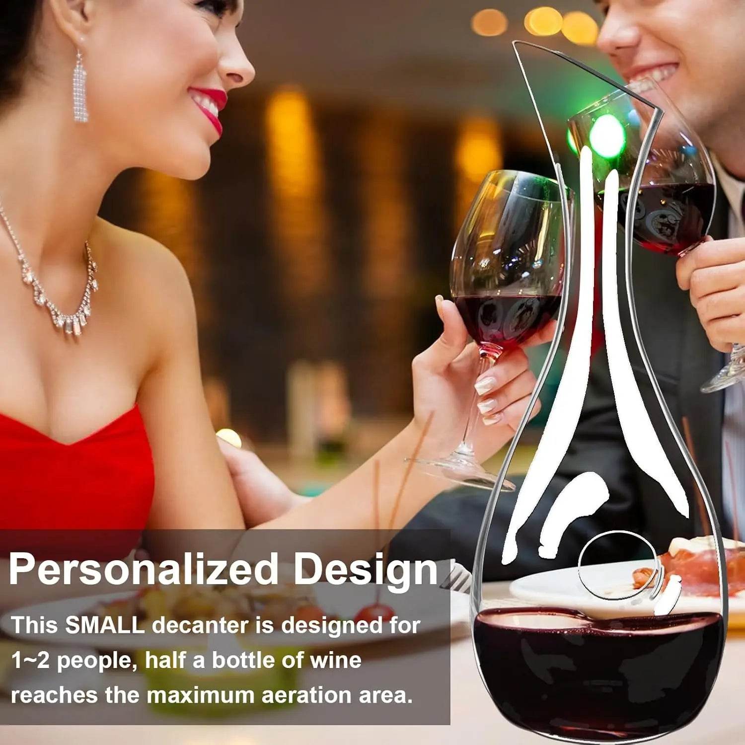 Wine Decanter - Crystal Glass Wine Carafe,40oz - Loft&Timber