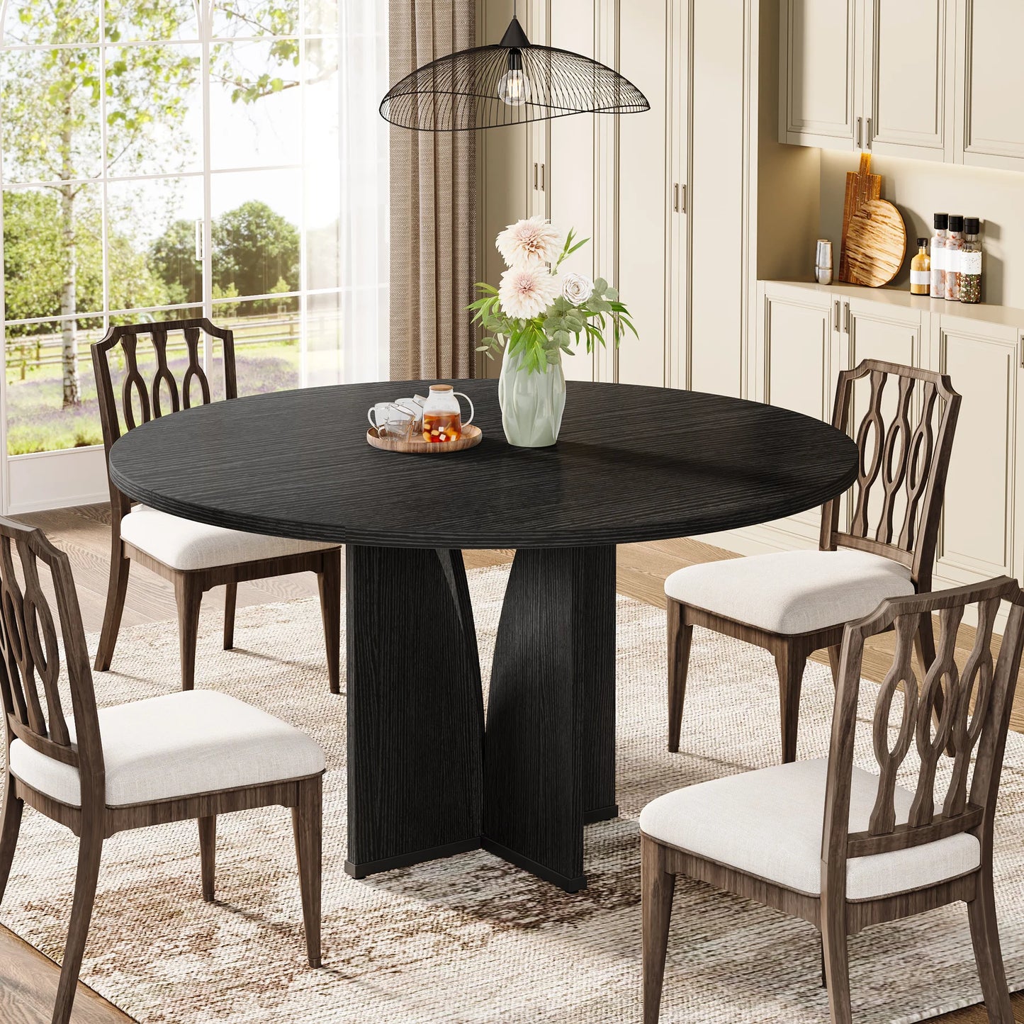 Tribesigns 39" Round Conference Table for 4 - Loft&Timber