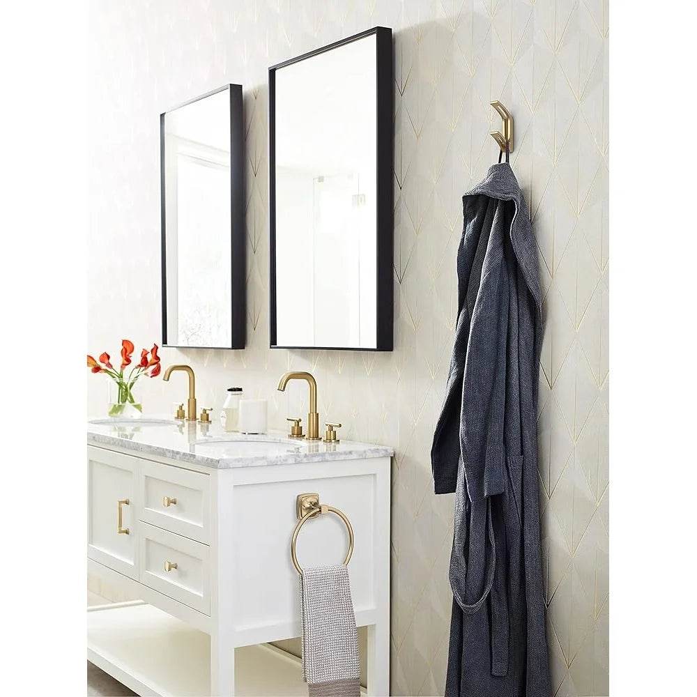 Contemporary Double Prong Decorative Wall Hook Coats Hats Bags Towels Perfect Entryway Bathroom Bedroom Easy Installation - Loft&Timber