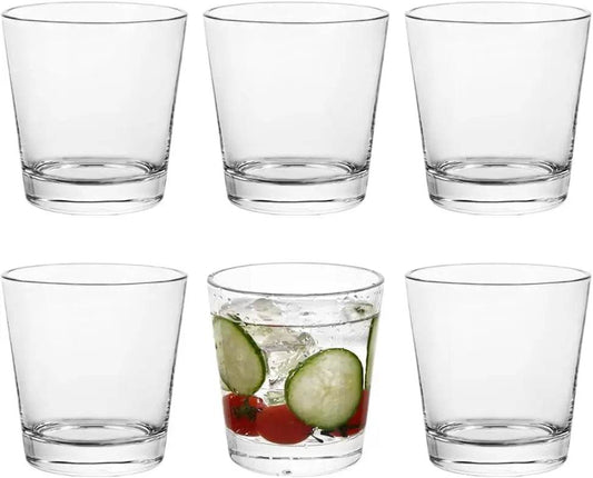 9oz Lowball Glasses, 6pc Short Glasses
