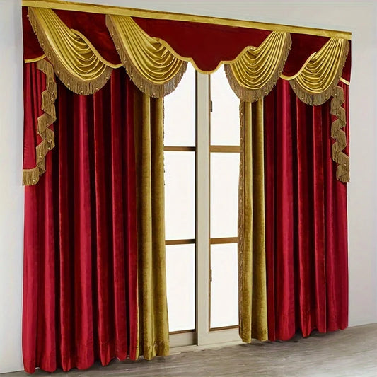 2pcs American style French luxury curtain, without valance