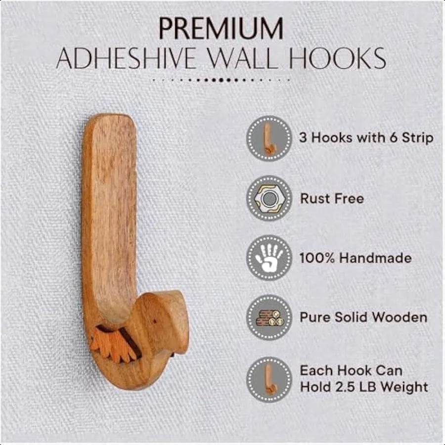 3 Hooks 6 Strips Cute Bird Wall Hooks - Loft&Timber