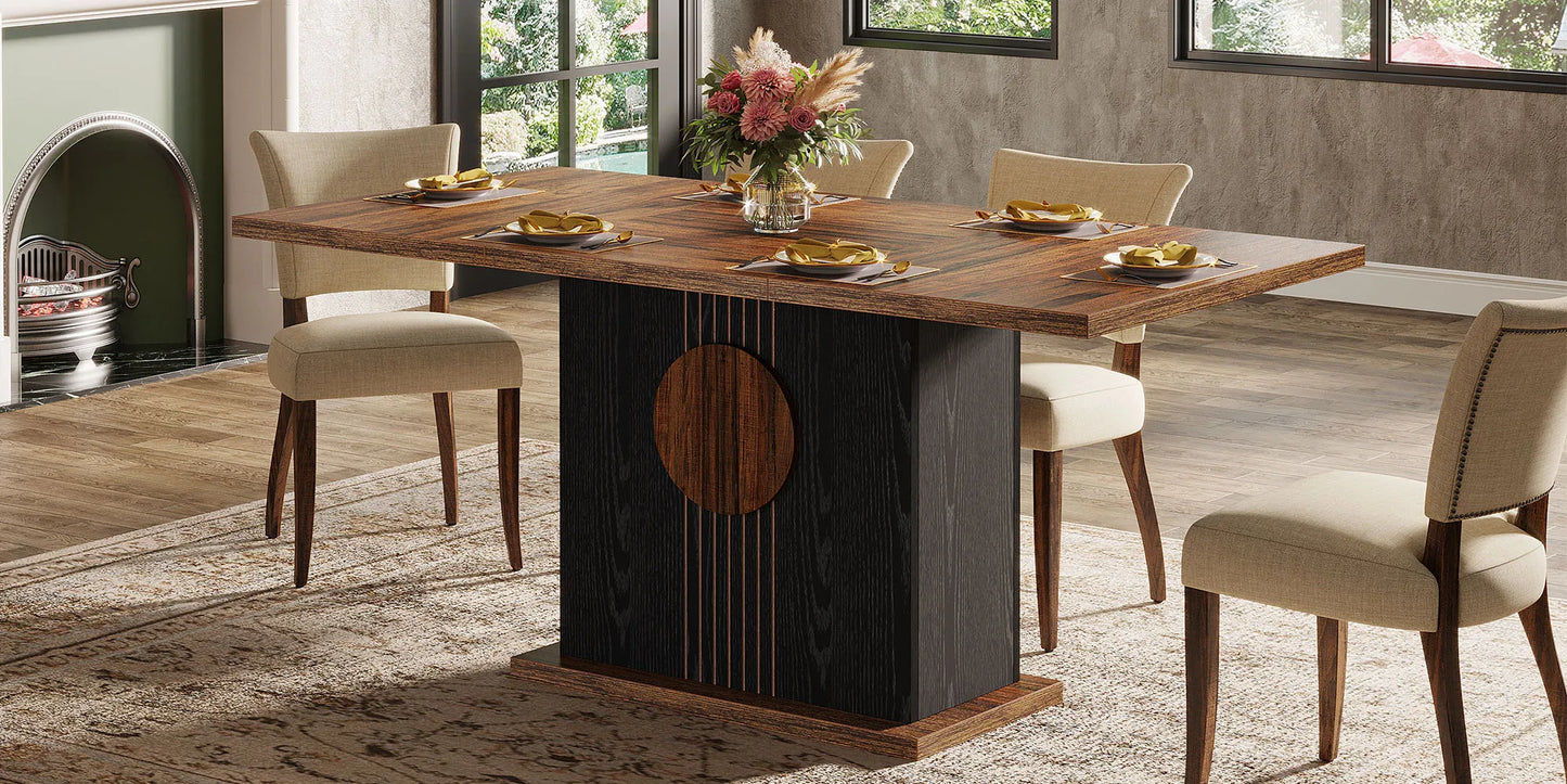Tribesigns 55" Rectangular Dining Table for 4 to 6 - Loft&Timber