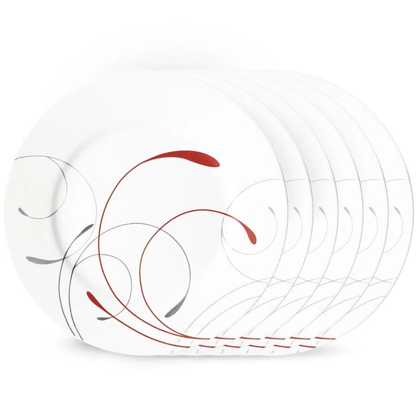 8.5 Inch Glass Salad Plate Set of 6 Durable Stackable Microwave Dishwasher Safe