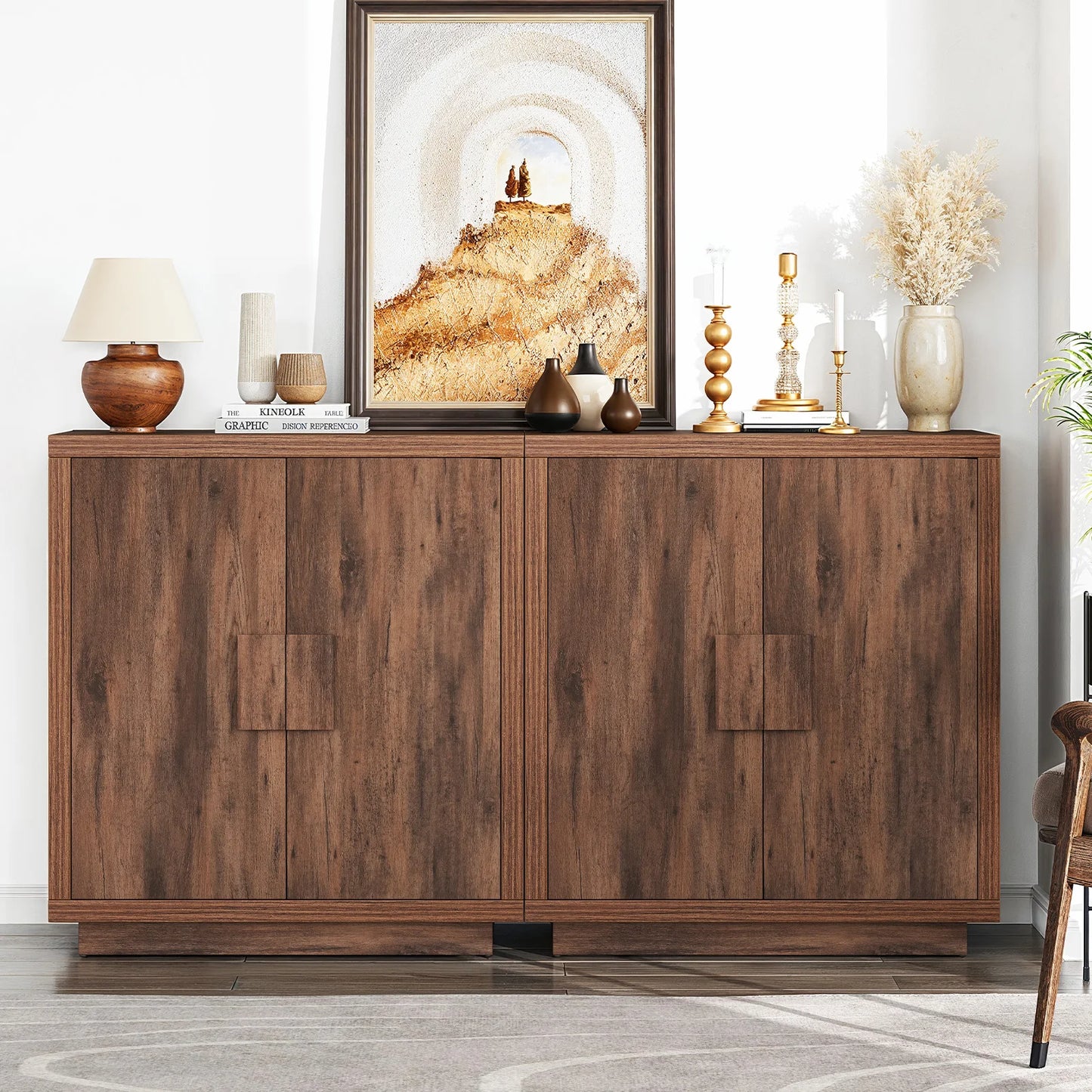 32" Sideboard Buffet Cabinet with Adjustable Shelfs - Loft&Timber