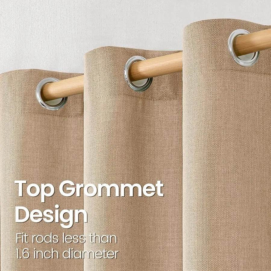 Tan Curtains 84 Inch - Light Filtering - Loft&Timber