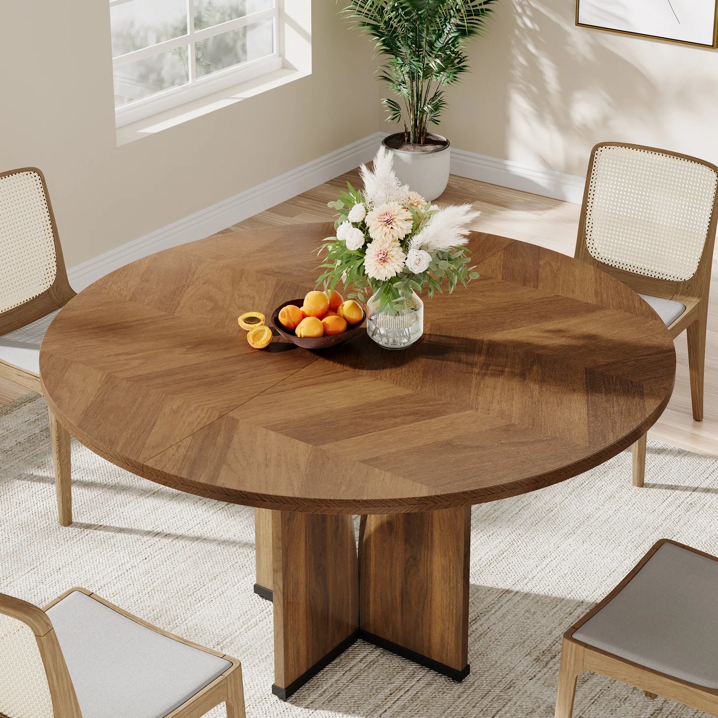 Tribesigns 39" Round Conference Table for 4 - Loft&Timber