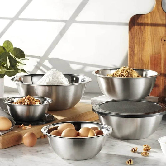 Stainless Steel Mixing Bowl Set, 10 Piece - Loft&Timber