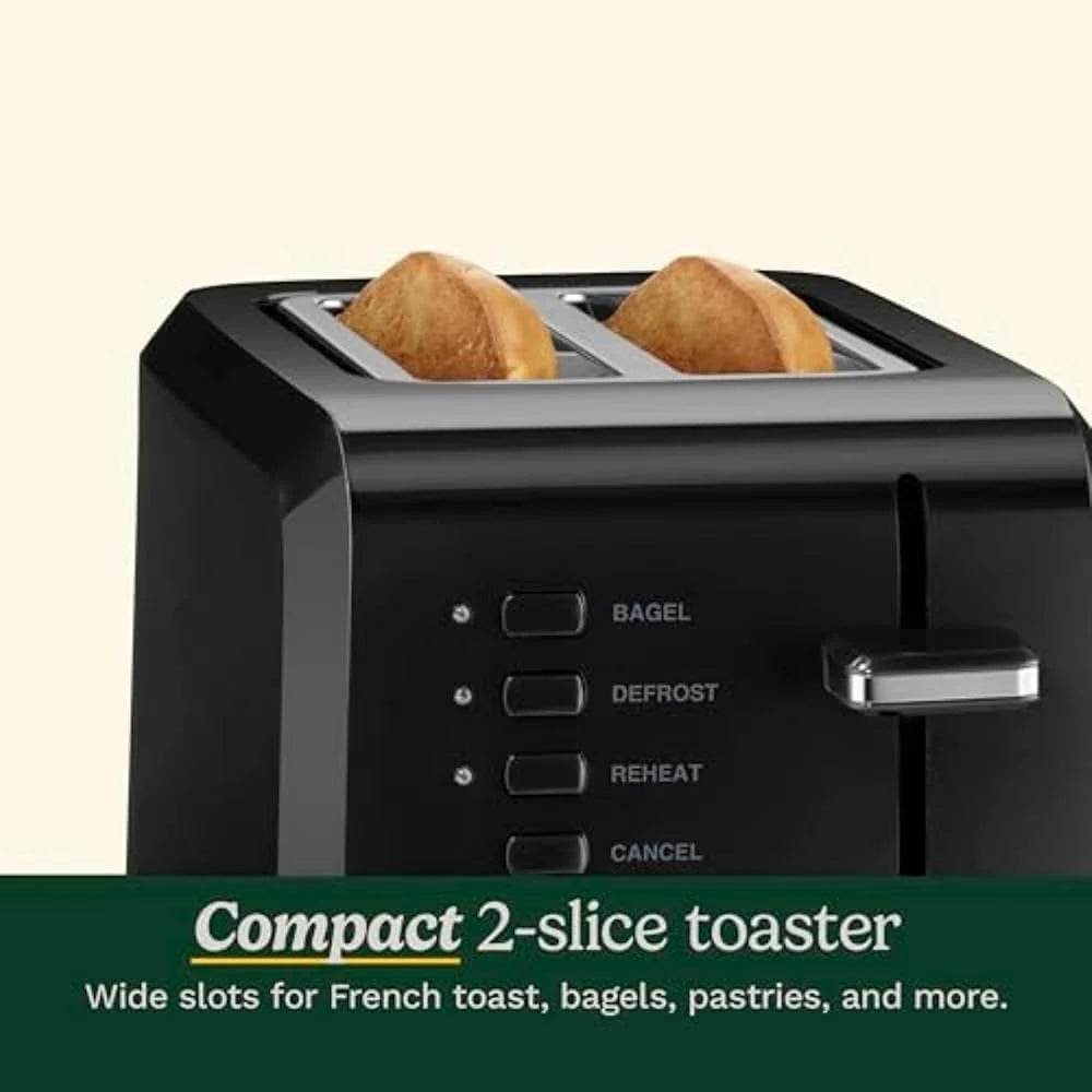 Compact 2-Slice Toaster with Wide Slots