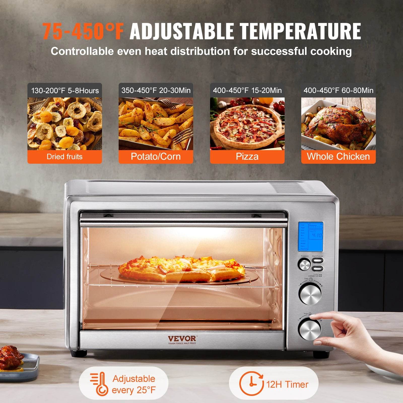 SucceBuy 13-IN-1 Air Fryer Toaster Oven 29.6Qt Convection Oven - Loft&Timber