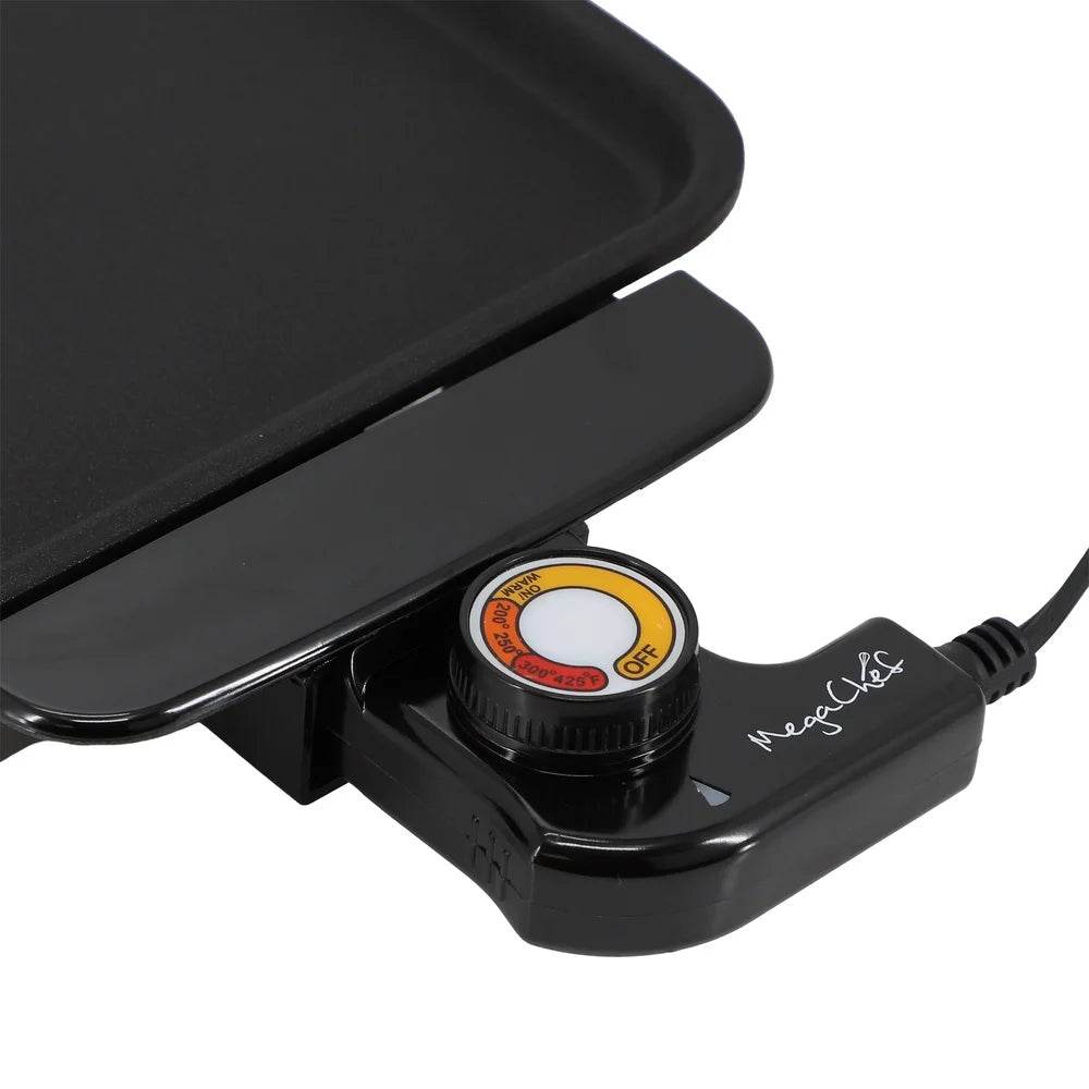 11.81 Inch Electric Grill Non-Stick Coating Adjustable Temperature 1200W - Loft&Timber