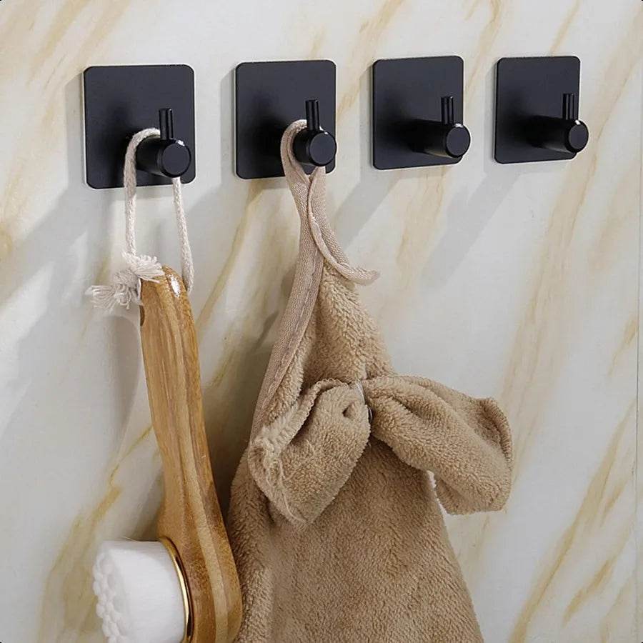 Black Wall Hooks Waterproof Stainless Steel - Loft&Timber