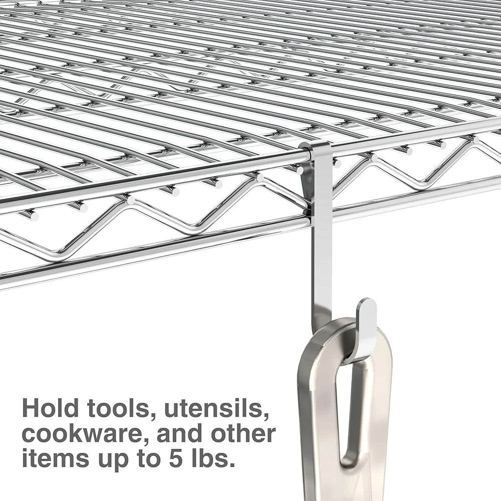 Snap-On Metal Hooks Wire Shelving 5 lbs Capacity - Loft&Timber
