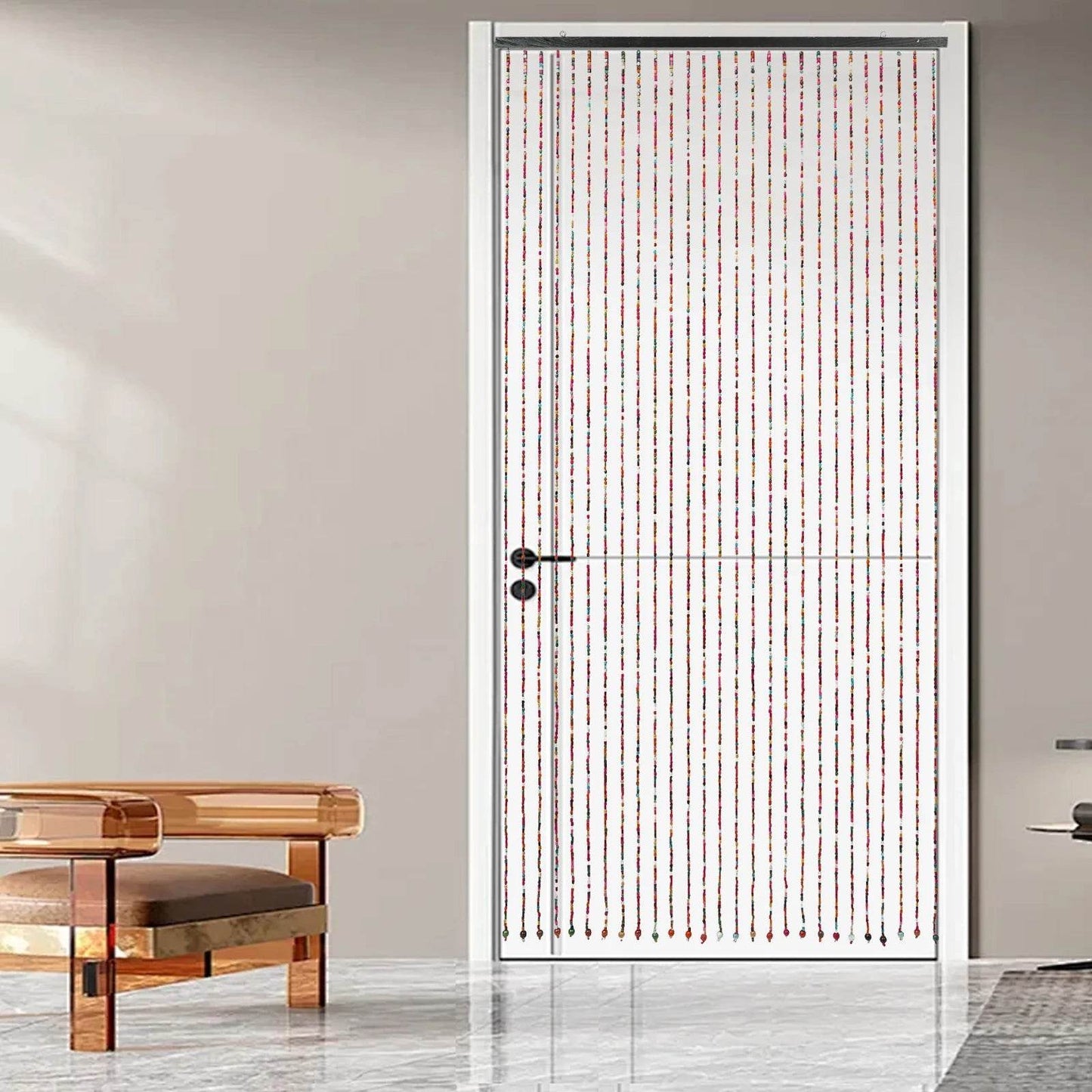 27 PCs Door Beaded Curtain, Bamboo Wooden Beaded - Loft&Timber