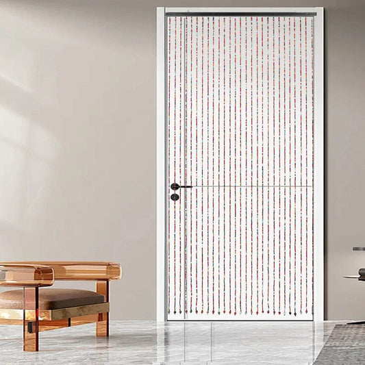 27 PCs Door Beaded Curtain, Bamboo Wooden Beaded - Loft&Timber
