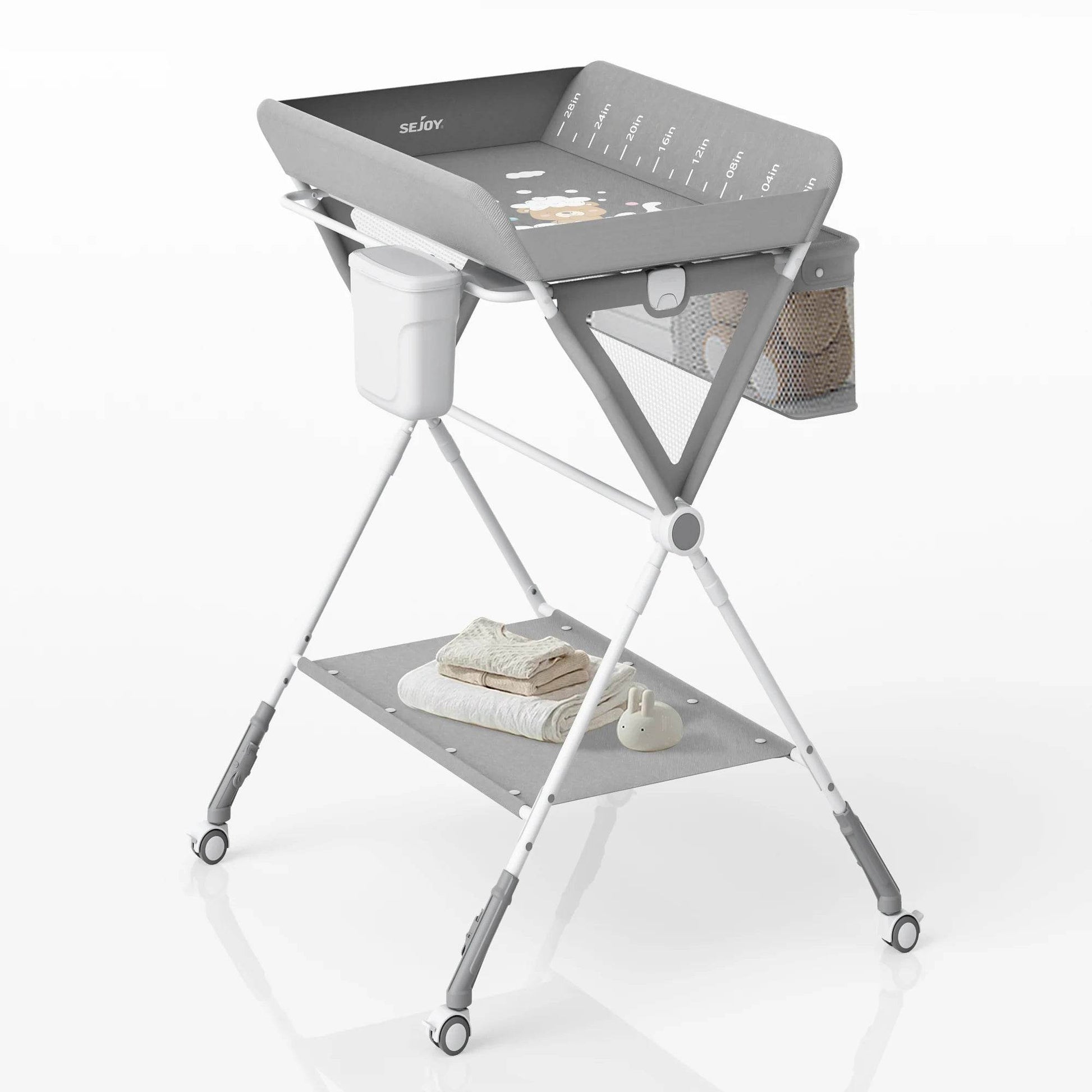 SEJOY Foldable Baby Changing With Wheels Adjustment - Loft&Timber