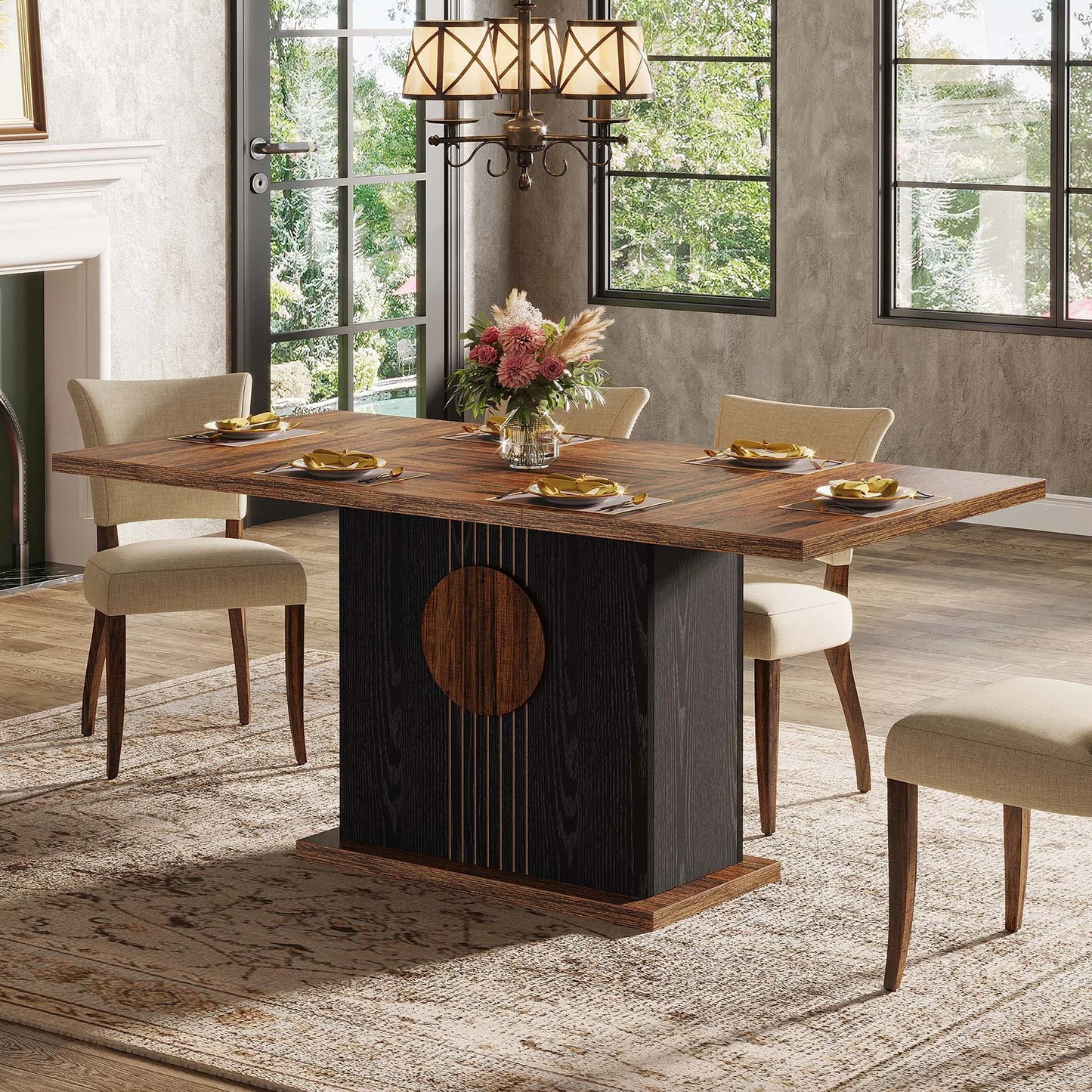 Tribesigns 55" Rectangular Dining Table for 4 to 6 - Loft&Timber