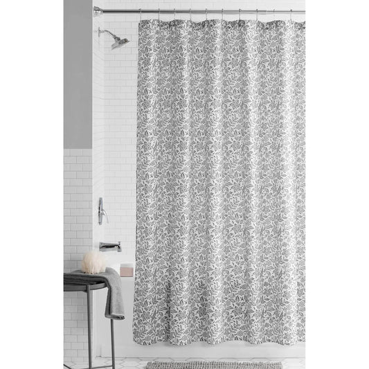 Botanical print shower curtain, machine washable - Loft&Timber