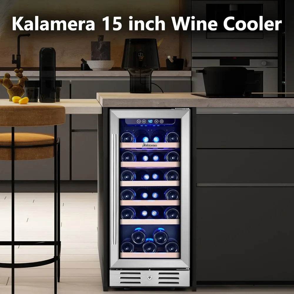 15 Inch Wine Cooler Refrigerator - 30 Bottle - Loft&Timber