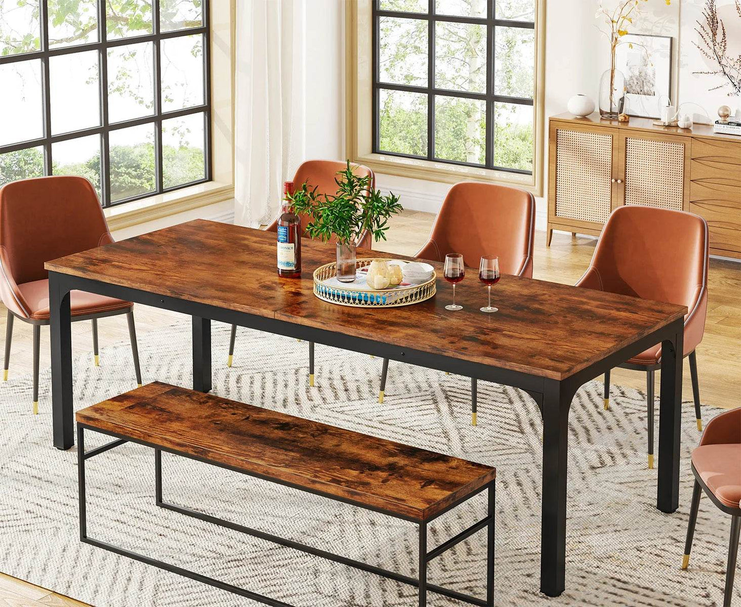 Tribesigns Dining Table for 6-8 People, 200cm - Loft&Timber