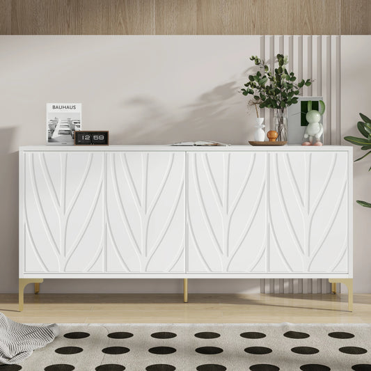 59" Creative carved 4-door Sideboard - Loft&Timber