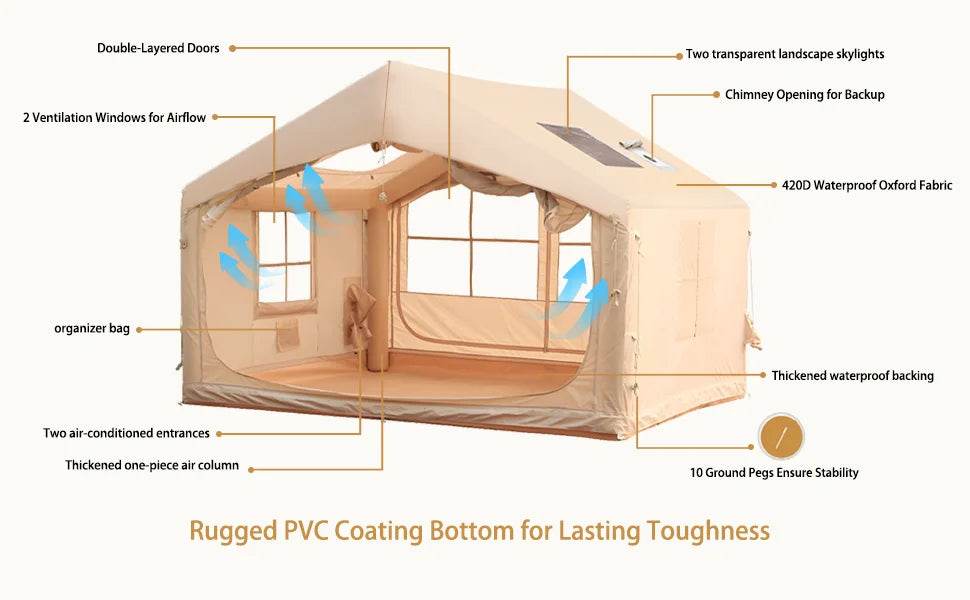 Inflatable Camping Tent - Loft&Timber