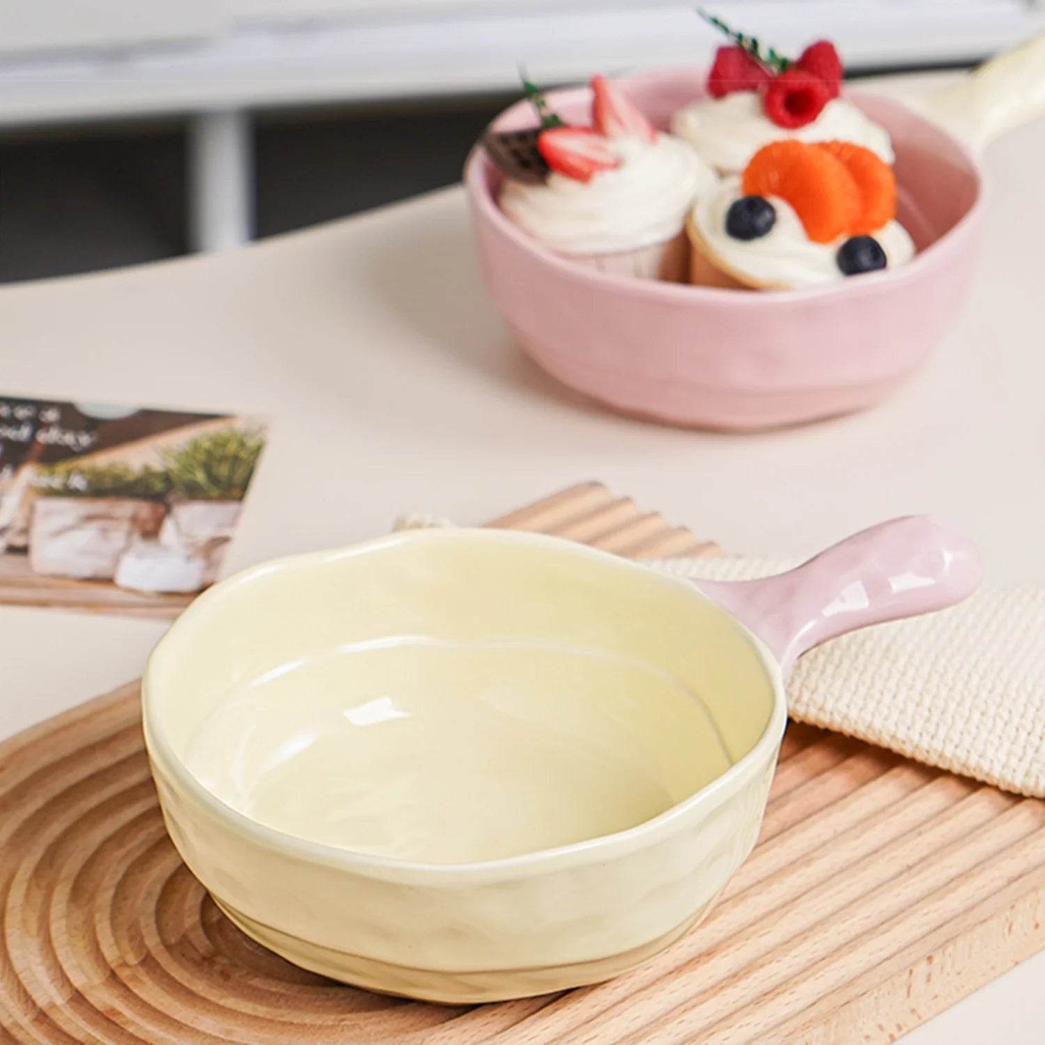 Large Ceramic Bowl with Handle - Loft&Timber