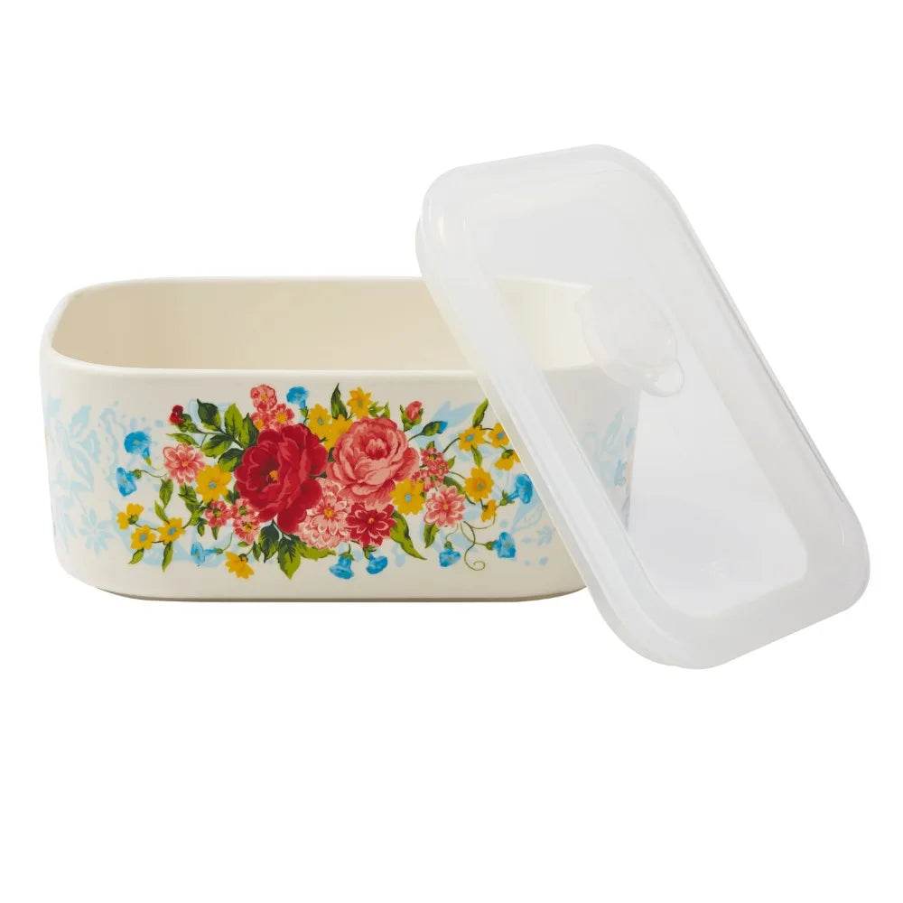 Sweet Rose Rectangular Ceramic Nesting Bowl Set, 6 Piece - Loft&Timber