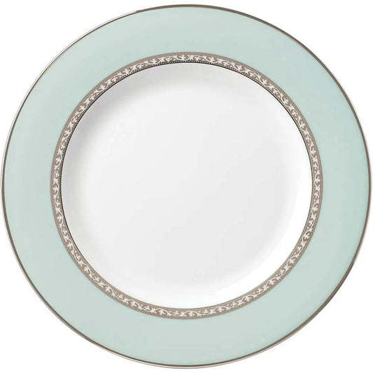 Polished Platinum Accented White Salad Plate 8 Inch - Loft&Timber