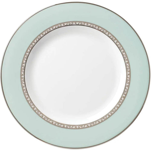 Polished Platinum Accented White Salad Plate 8 Inch - Loft&Timber