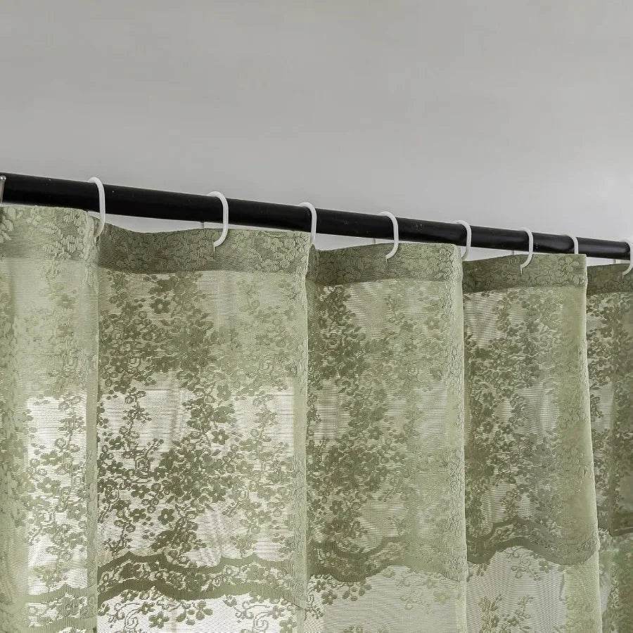 Elegant Sage Green Shower Curtain - Loft&Timber