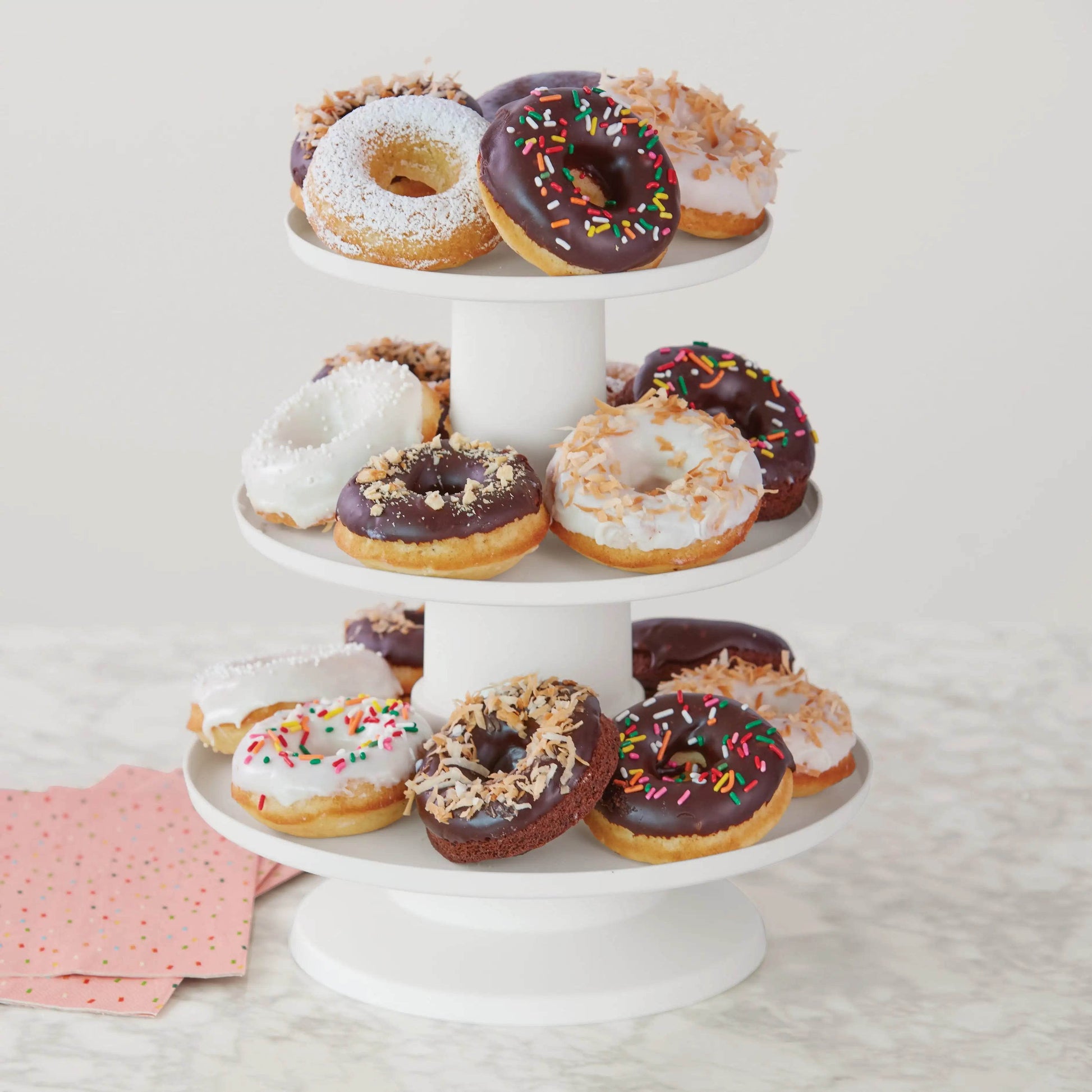 Stacked 3-Tier Cupcake and Dessert Tower, 1.8 lb - Loft&Timber